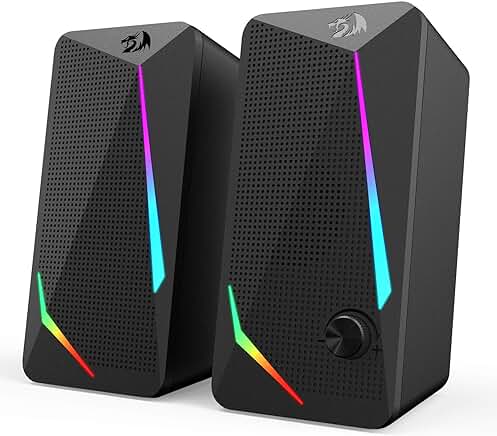RGB Desktop Speakers with Bass and Volume Control