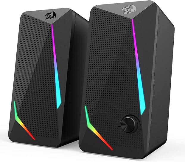 RGB Desktop Speakers with Bass and Volume Control