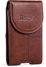 Leather Belt Clip Phone Holster with Magnetic Closure