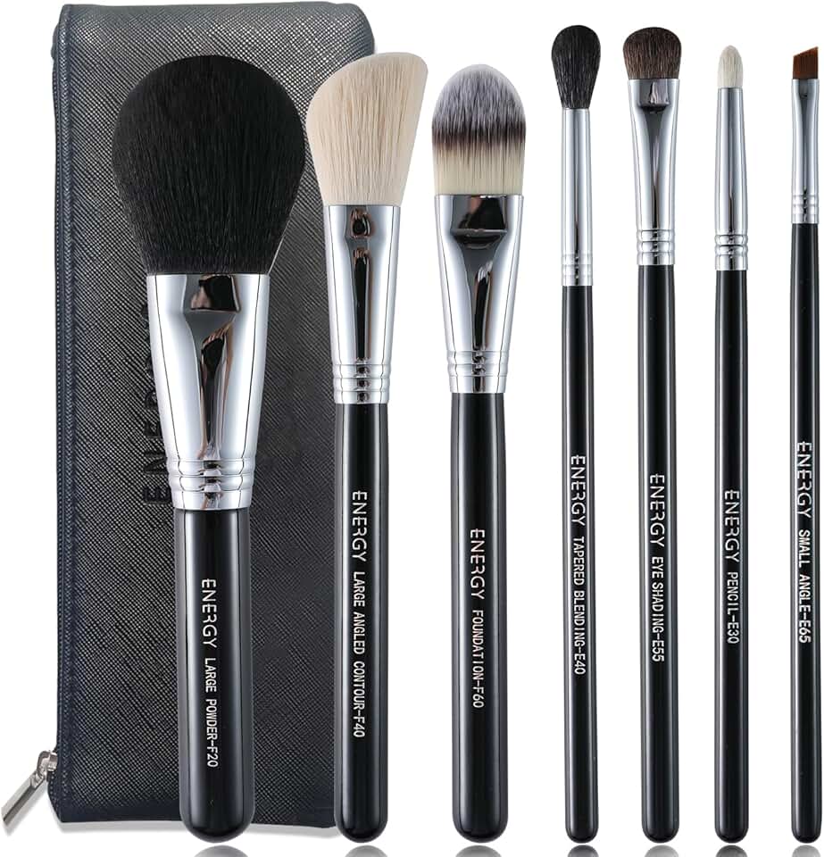 7-Piece Synthetic Makeup Brush Set with Travel Case