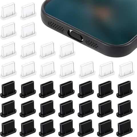 200 Pcs Silicone USB C Dust Plugs for Phones and Tablets