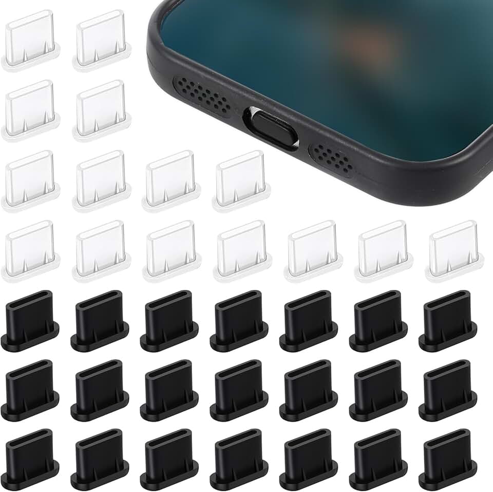 200 Pcs Silicone USB C Dust Plugs for Phones and Tablets