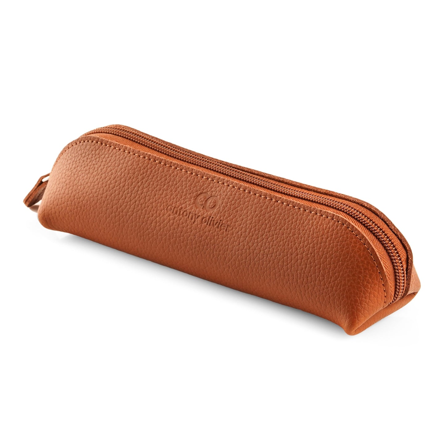 Leather Pencil Case with Zip in Three Colors