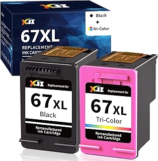 Remanufactured Ink Cartridges for HP 67XL Black and Color