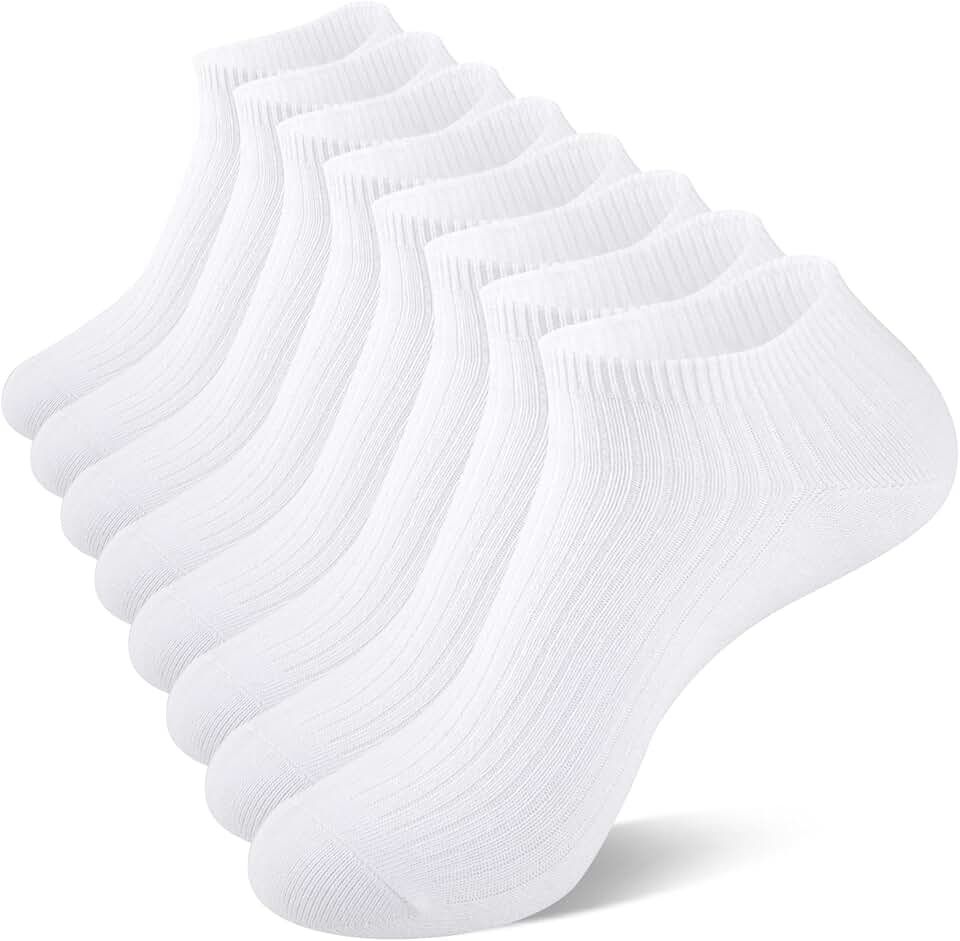8 Pairs of Comfortable Cotton Ankle Socks for Women