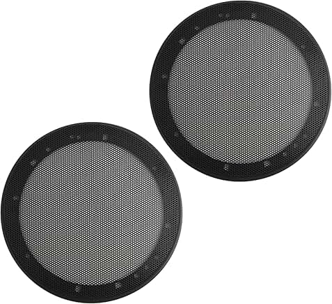 2-Pack 6.5 Inch Car Speaker Grill with Honeycomb Design