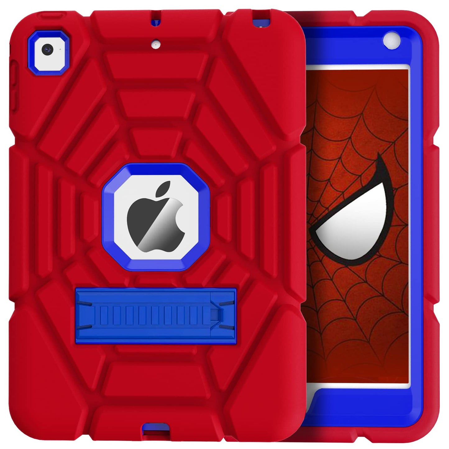 iPad Mini 5 Case,iPad Mini 4 Case for Kids,Heavy Duty Shockproof Rugged Case Cover with Kickstand,High Impact Full Body Protective Case for iPad Mini 5th/4th Generation 7.9 inch -Red+Blue