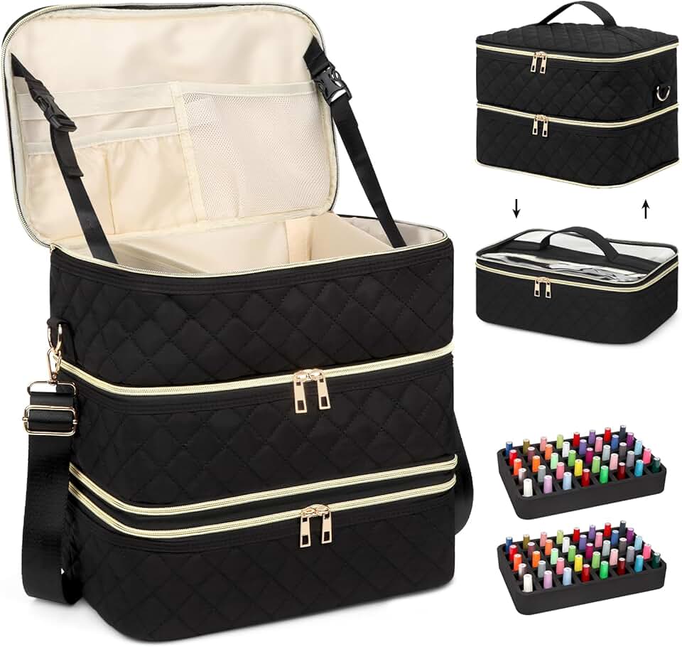 Three-Layer Nail Polish and Supply Organizer with Handle