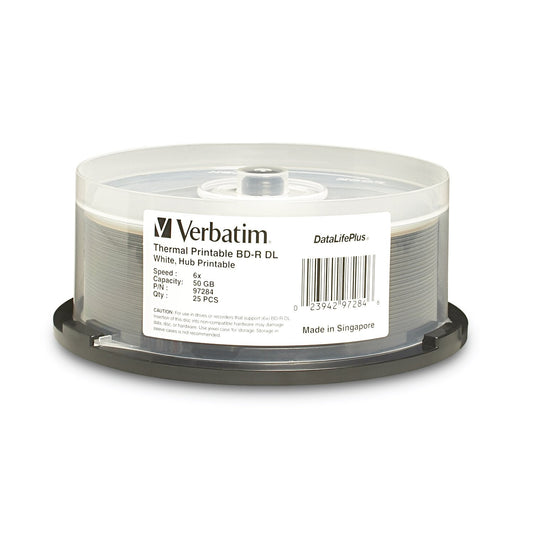 BD-R DL 50GB 6X White Printable 25-pack