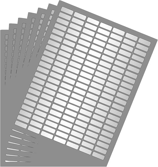 Metallic Silver Printable Sticker Sheets, 7 Full Sheets