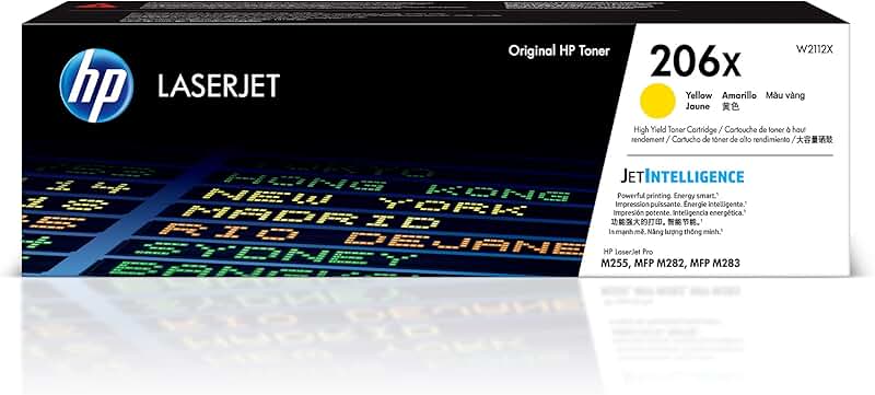 Yellow toner cartridge for laser printer