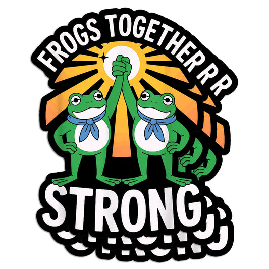 Set of Three Waterproof Frog Stickers for Cars and More