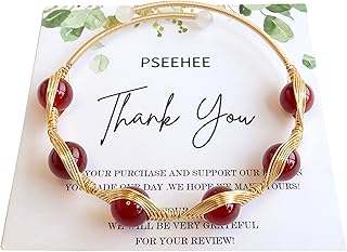 Red Agate Wire Wrapped Adjustable Bangle Bracelet