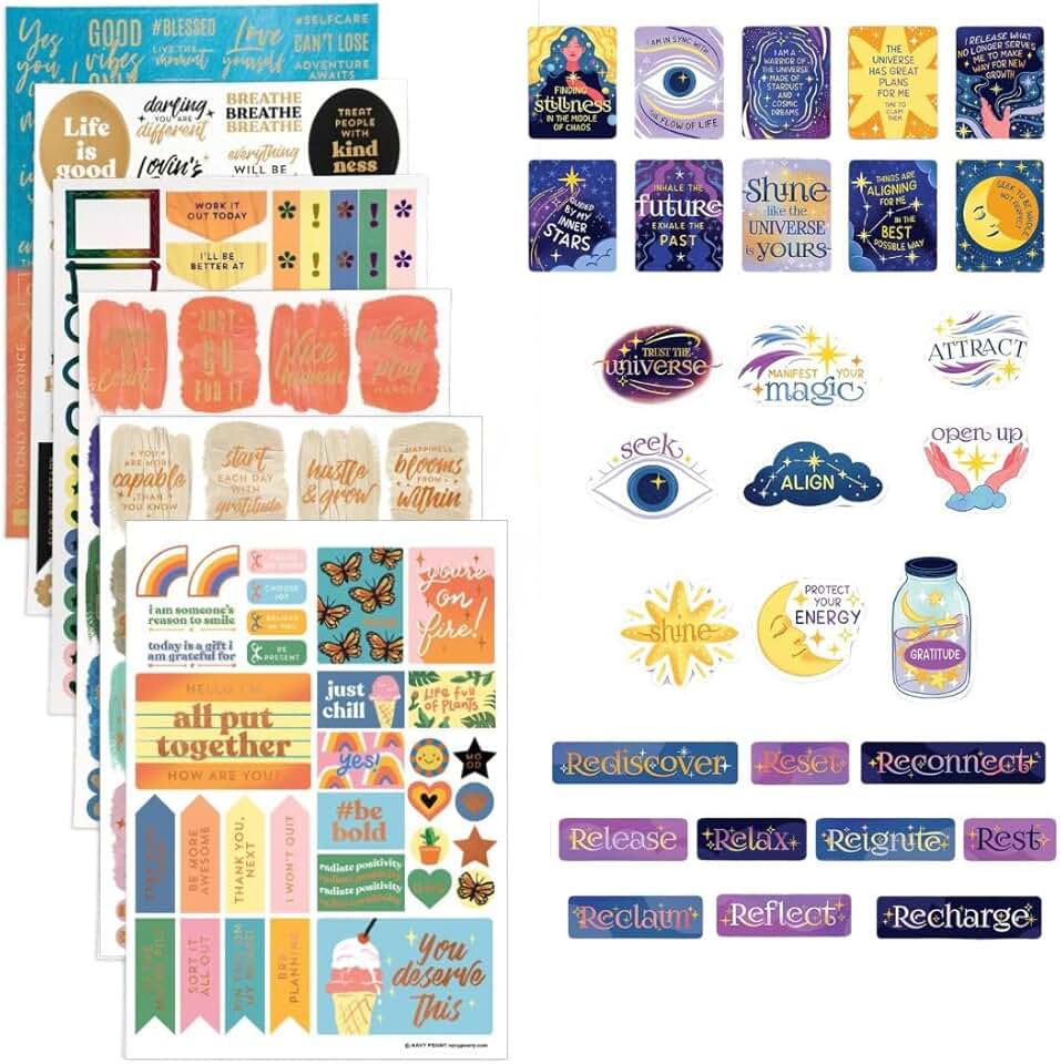 300-piece Manifesting Vision Board Sticker Bundle