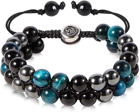 Triple Protection Handmade Crystal Bracelet for Balance and Energy