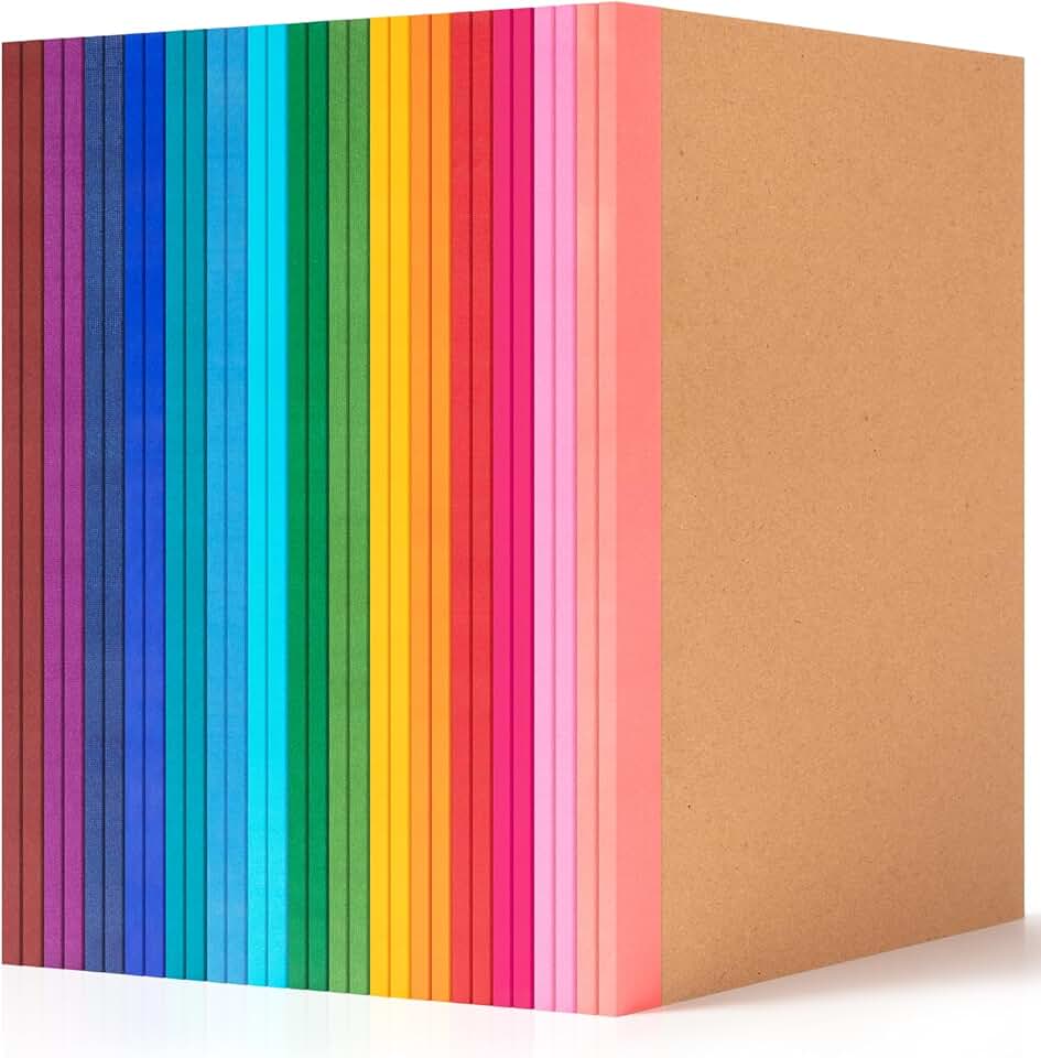 30 Pack A5 Lined Kraft Cover Notebooks