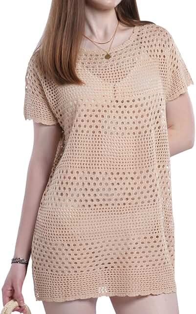 Crochet Beach Coverup for Women, Summer Vacation Style