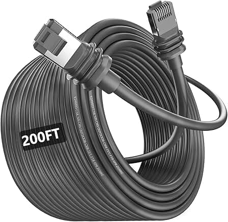 200FT Waterproof CAT6 Cable for Outdoor Use