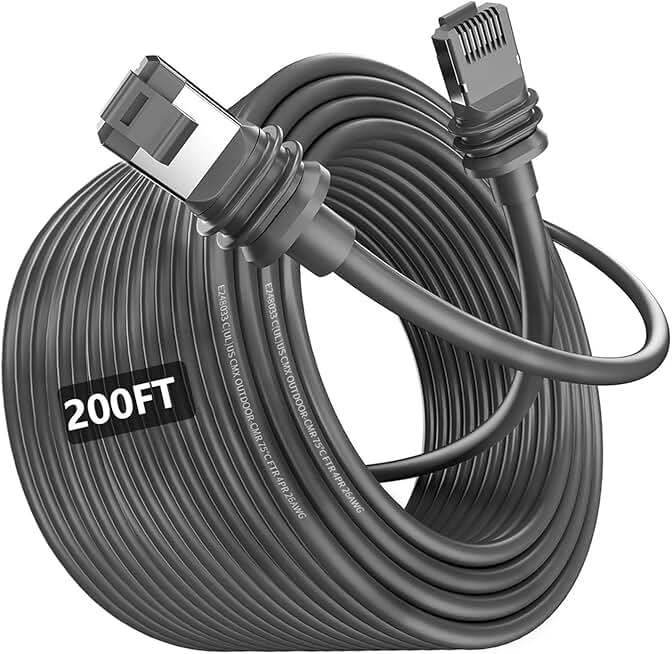 200FT Waterproof CAT6 Cable for Outdoor Use