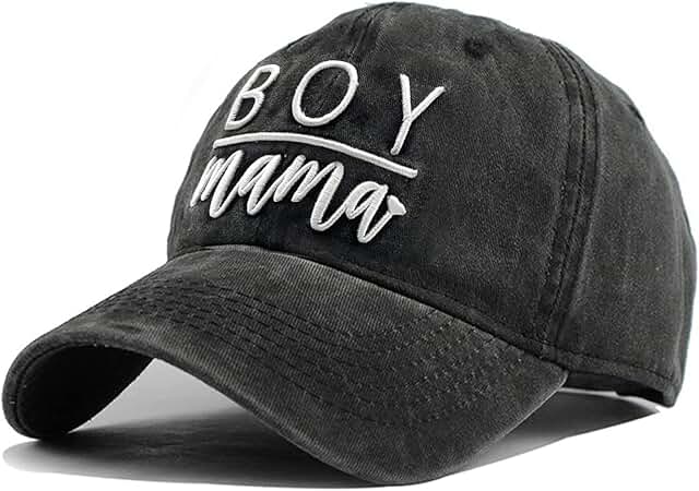 Women's Embroidered Vintage Distressed Baseball Cap