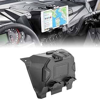 UTV Electronic Device Mount with Storage Box for 5.1-10 Inch Tablet
