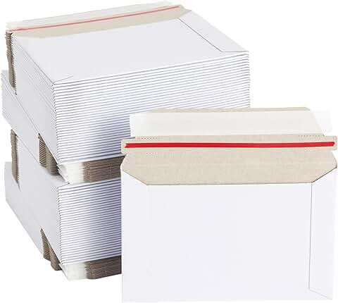 White mailing envelopes, 6.5 x 4.5 inches, 100 pack