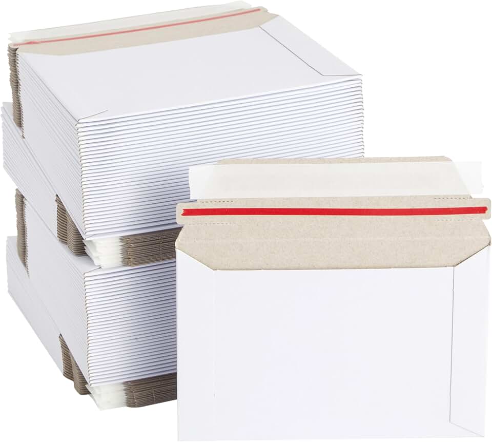 White mailing envelopes, 6.5 x 4.5 inches, 100 pack