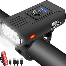 Bright USB Rechargeable Bike Light Set with Multiple Modes