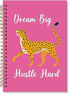 Pink Cheetah Print Spiral Notebook for Work and School