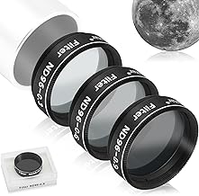 Telescope Moon Filter Kit with 3 Filters for Lunar Details