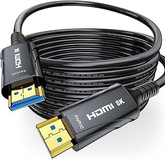8K 75FT Fiber Optic HDMI Cable, 48Gbps, HDR10