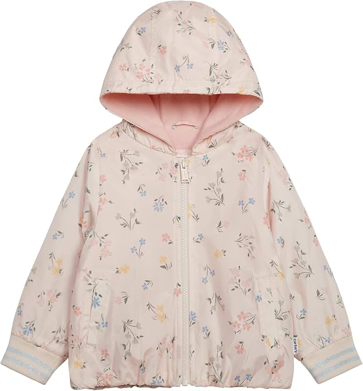 Toddler Girls' Warm Fleece Hooded Jacket