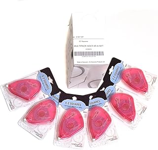 Set of 6 White Permanent Adhesive Dispensers with 650 Tabs