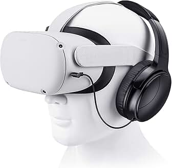 VR Gaming Headphones with Custom Cable and Noise Isolating Ear Pads