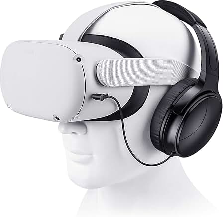 VR Gaming Headphones with Custom Cable and Noise Isolating Ear Pads