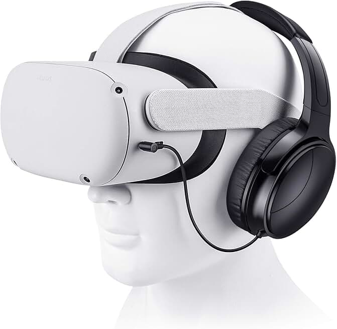 VR Gaming Headphones with Custom Cable and Noise Isolating Ear Pads
