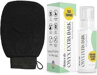 Onyx Dark Self Tanner Mousse with Exfoliating Glove