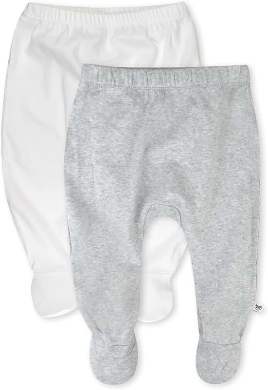 Two-Pack Baby Footed Pants in Soft Organic Cotton