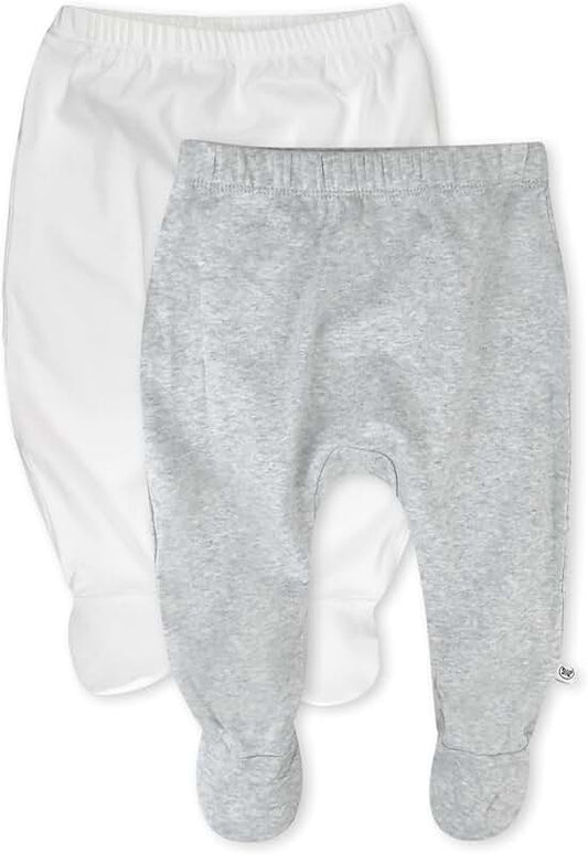 Two-Pack Baby Footed Pants in Soft Organic Cotton