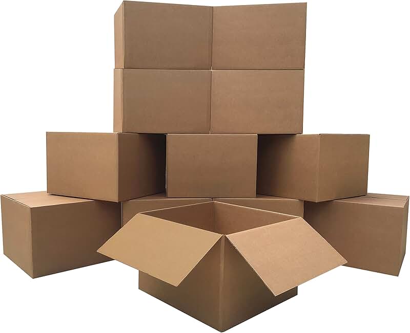 Large Moving Boxes, 20x20x15 inches, Pack of 12