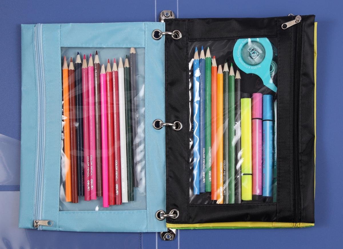 24-Pack Purple 3-Ring Binder and Pencil Case Set