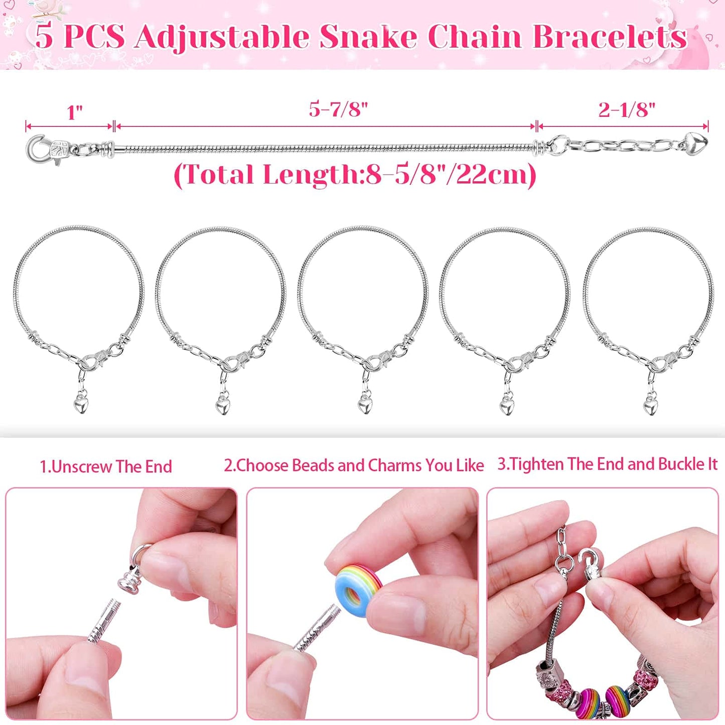 DIY Charm Bracelet Making Kit for Girls and Beginners