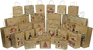Colorful Christmas Gift Bags in 5 Sizes