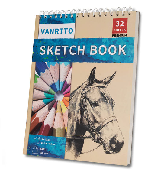 9x12 Inches Drawing Sketch Book with 32 Sheets