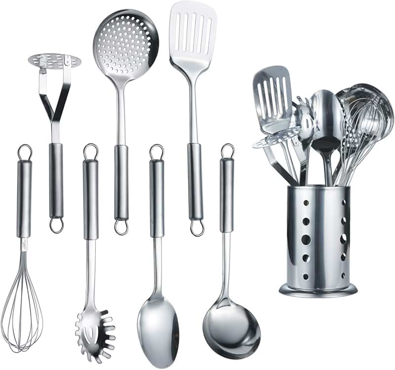 8-Piece Stainless Steel Cooking Utensil Set
