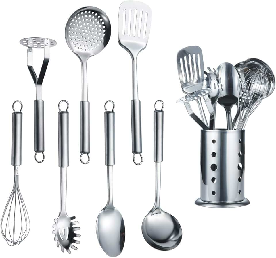 8-Piece Stainless Steel Cooking Utensil Set