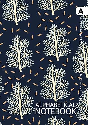 Large A4 Notebook with Alphabetical Index and Tree Cover