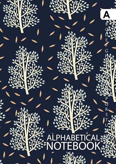 Large A4 Notebook with Alphabetical Index and Tree Cover