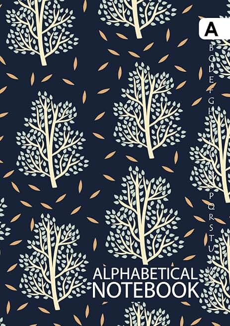 Large A4 Notebook with Alphabetical Index and Tree Cover