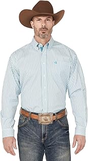 Men's Long Sleeve White Stripe Shirt, Size XL